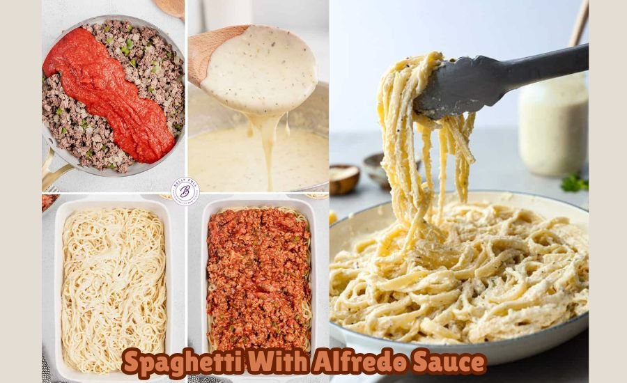 spaghetti with alfredo sauce