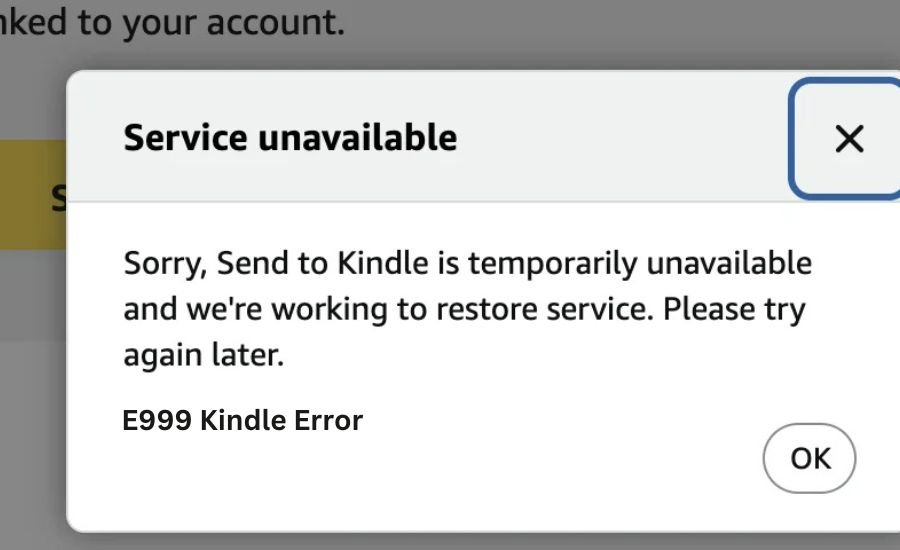 e999 kindle error