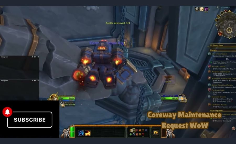 coreway maintenance request wow